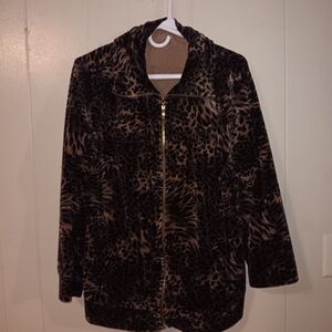 Cheetah Zip Jacket/sweater